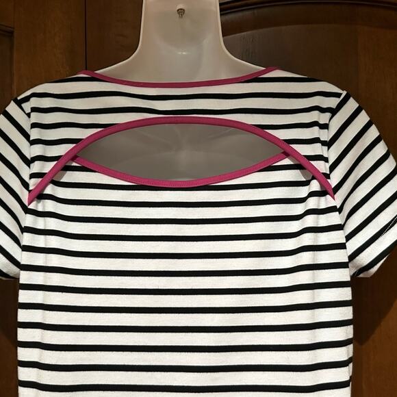 A Pea in the Pod Women’s Small Maternity Striped Short Sleeve T Shirt Dress - Picture 4 of 6